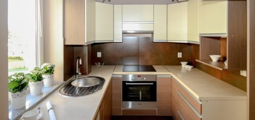 cleaned kitchen set